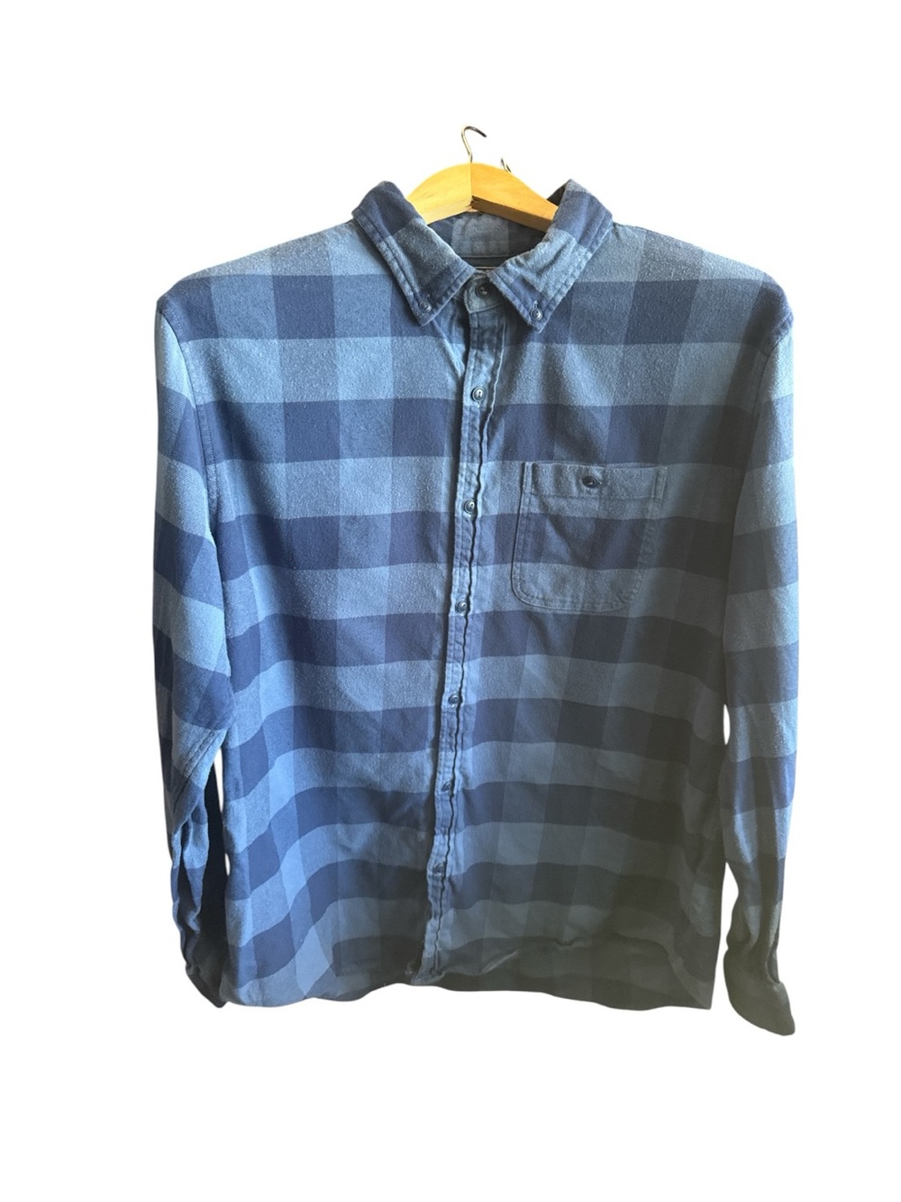 Vineyard Vines Blue Plaid Cotton Button-Down Shirt Mens Size Large Flannel Top